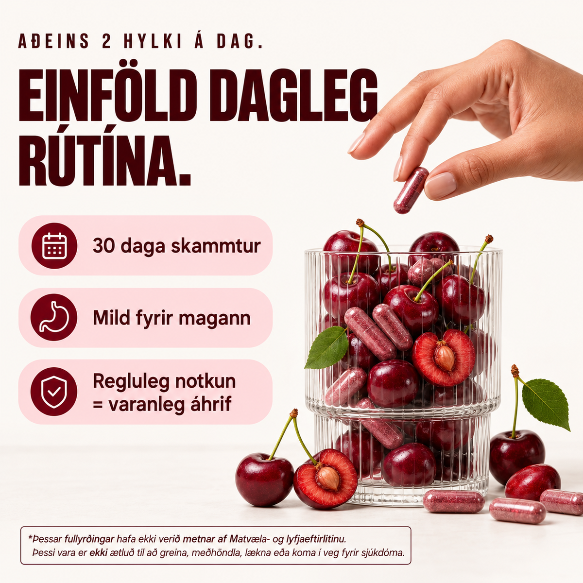 Elvixa – Kaldpressaður súrkirsuberjaþykkni 3.600 mg