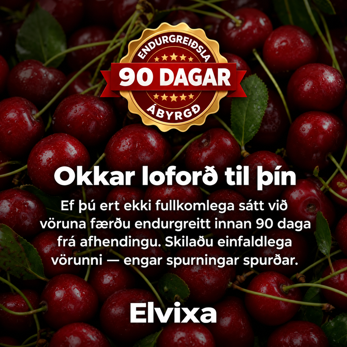 Elvixa – Kaldpressaður súrkirsuberjaþykkni 3.600 mg